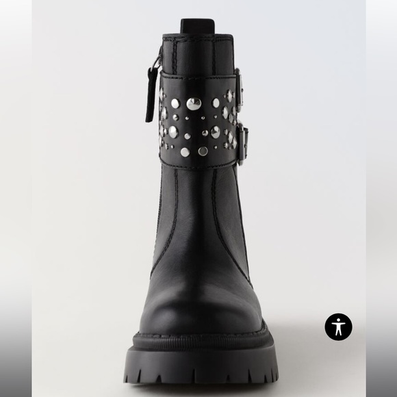 Zara Kids Studded Ankle Boots - Picture 2 of 7